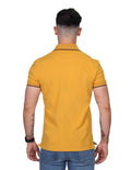 Playeras Polo Para Hombre Lisa Slim Fit Mostaza A21107