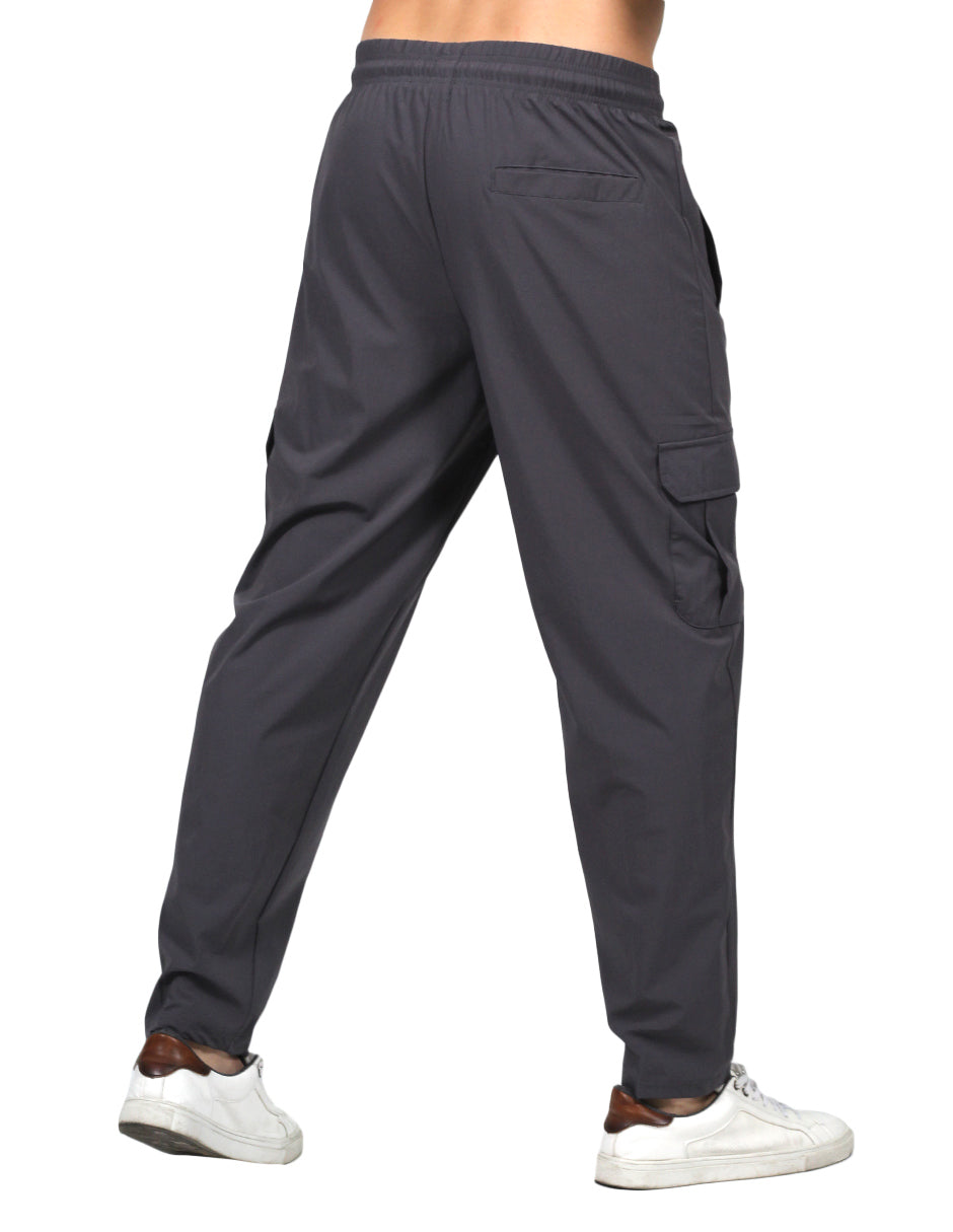 Pantalones Para Hombre Tipo Jogger Stretch G25121 Gris