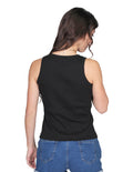 Blusas Para Mujer Bobois Moda Casuales Camiseta Cuello Redondo Sin Mangas Negro N21104