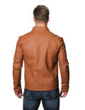 Chamarras Hombre Bobois Piel Sintetica Casuales Moda Camel D25113