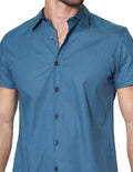 Camisas Para Hombre Bobois Moda Casuales Manga Corta Estampada Algodón B31357 5