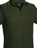 Playeras Hombre Moda Tipo Polo Manga Corta Pique Militar A25115