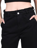 Jeans Para Mujer Bobois Moda Casuales Pantalones de Mezclilla Tiro alto Negro V23104