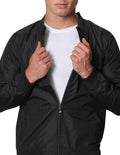 Chamarras Hombre Casuales Moda Bomber Jacket Negro D25101