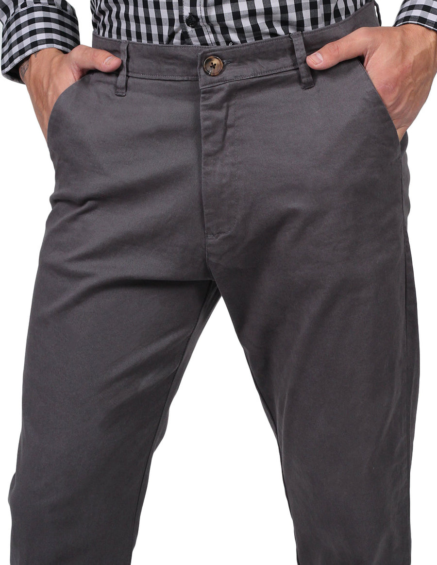 Pantalones Para Hombre Bobois Chino Gabardina Slim Soft Stretch Oxford GPAXAR