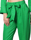 Pantalones Para Mujer Tipo Lino W31114 Verde