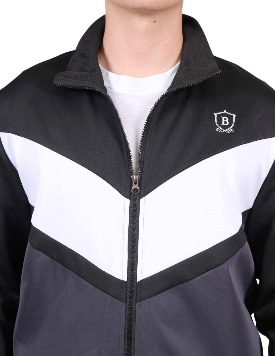 Sudaderas Para Hombre Chamarra Ligera con Cierre Deportiva Negro C25401