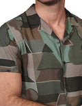 Camisas Para Hombre Bobois Casuales Moda Manga Corta Estampada Relaxed Fit 8 B22368