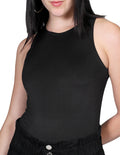 Pantiblusas Para Mujer Bobois Moda Casuales Body Basica Liso Negro N33103