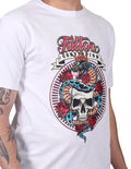 Playeras Hombre Casuales Manga Corta Estampadas Blanco A25462