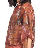 Blusas Mujer Bobois Moda Casual Chiffon Estampada Unico N23119