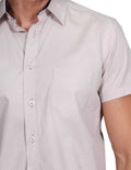 Camisas Para Hombre Bobois Moda Casuales Manga Corta Estampado Puntos Slim Fit Arena B21378