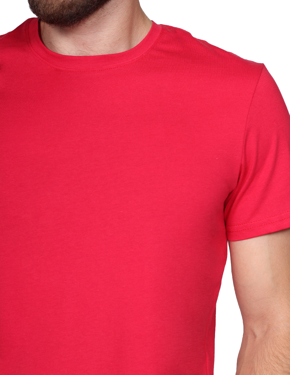 Playeras Para Hombre Cuello Redondo Basica APCR Rojo
