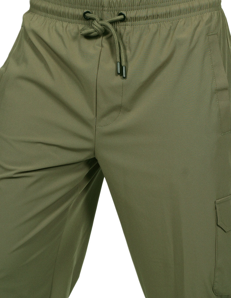 Pantalones Para Hombre Tipo Jogger Stretch G25121 Olivo