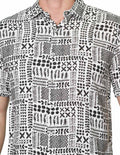 Camisas Para Hombre Bobois Moda Casuales Manga Corta Estampada Relaxed Fit B32365 Unico