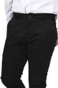 Pantalones Para Hombre Bobois Chino Gabardina Slim Soft Stretch Negro GPAXAR