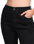 Jeans Para Mujer Bobois Moda Casuales Vaqueros Pantalones de Mezclilla Acampanados Negro V23100