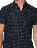 Camisas Para Hombre Bobois Moda Casuales Manga Corta Estampada Algodón Slim Fit B31356 6