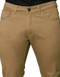 Jeans Para Hombre De Gabardina Pantalones De Mezclilla Bobois Slim Fit JTMAX Camel
