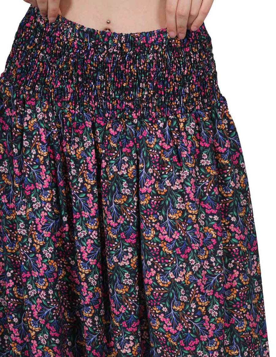 Faldas Para Mujer Bobois Moda Casuales Maxi Larga a La Cintura Estampado De Flores Unico X21101