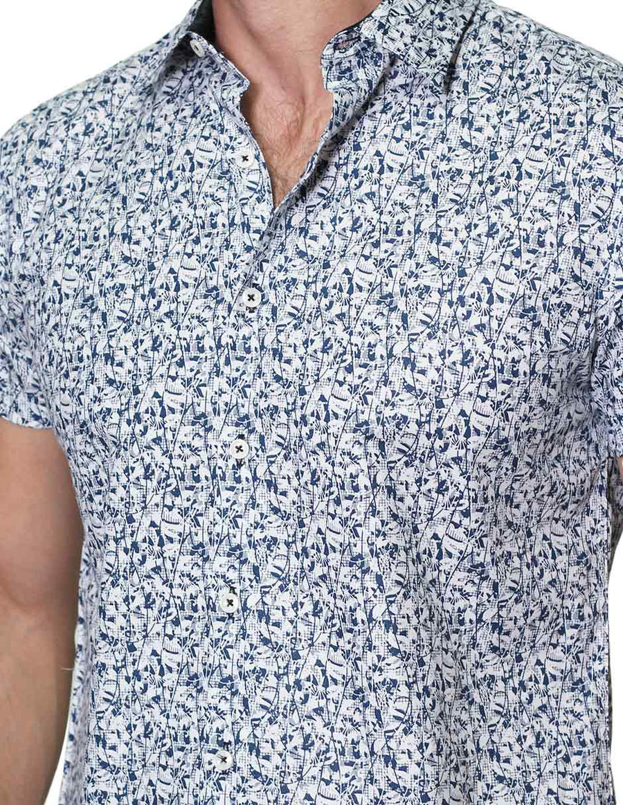 CAMISAS HOMBRE CASUALES MODA MANGA CORTA ESTAMPADA VISCOSA 1 B15354 – BOBOIS