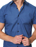 Camisas Para Hombre Bobois Moda Casuales Manga Corta Estampada Algodón B31357 6