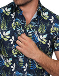 Camisas Para Hombre Bobois Moda Casuales Manga Corta Estampado Regular Fit 6 B21401