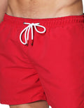 Trajes de Baño Para Hombre Bobois Moda Bañador Corto Liso G31401 Rojo