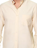 Camisas Para Hombre Bobois Casuales Moda Manga Larga Regular Fit B31200 Amarillo