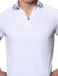 Playeras Hombre Tipo Polo Manga Corta Pique Moda Blanco A25117