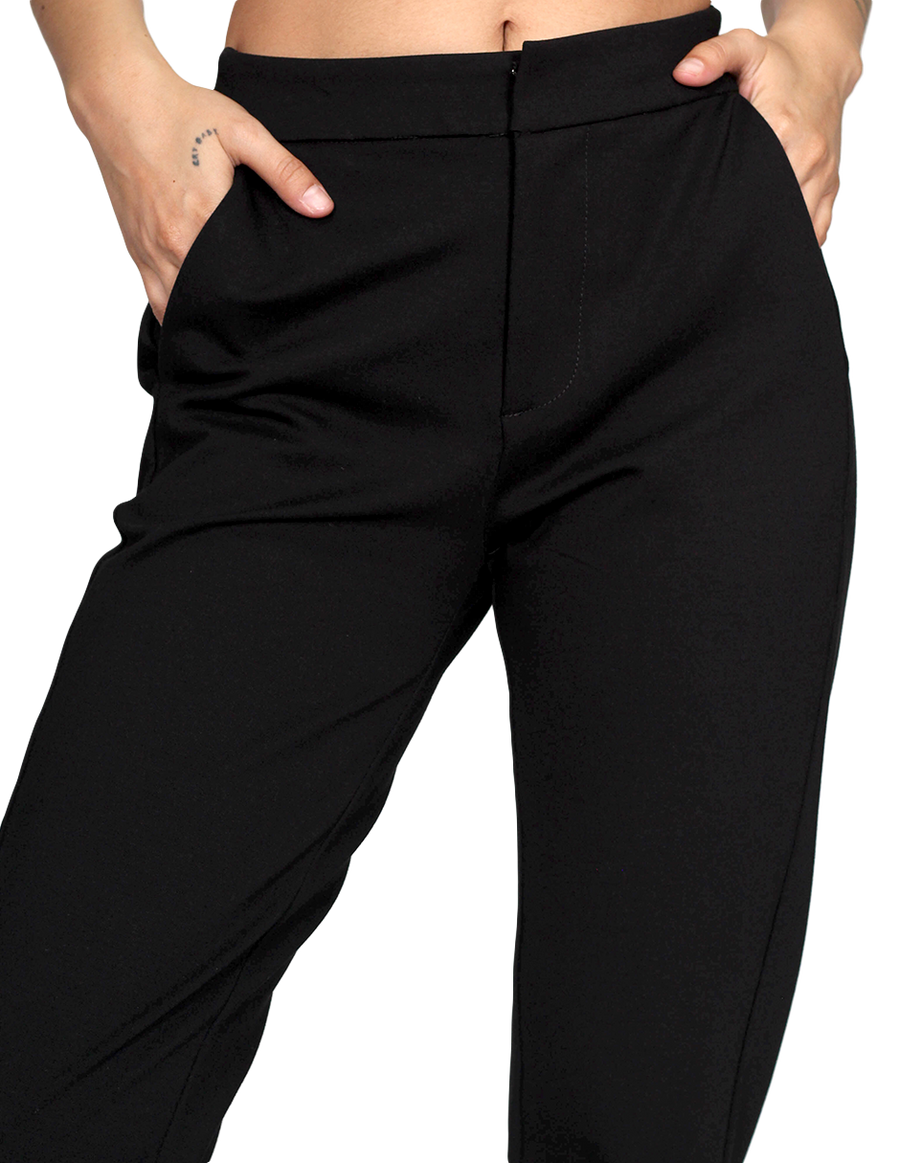 Pantalones Para Mujer Bobois Moda Casuales De Vestir Basico Negro W23100
