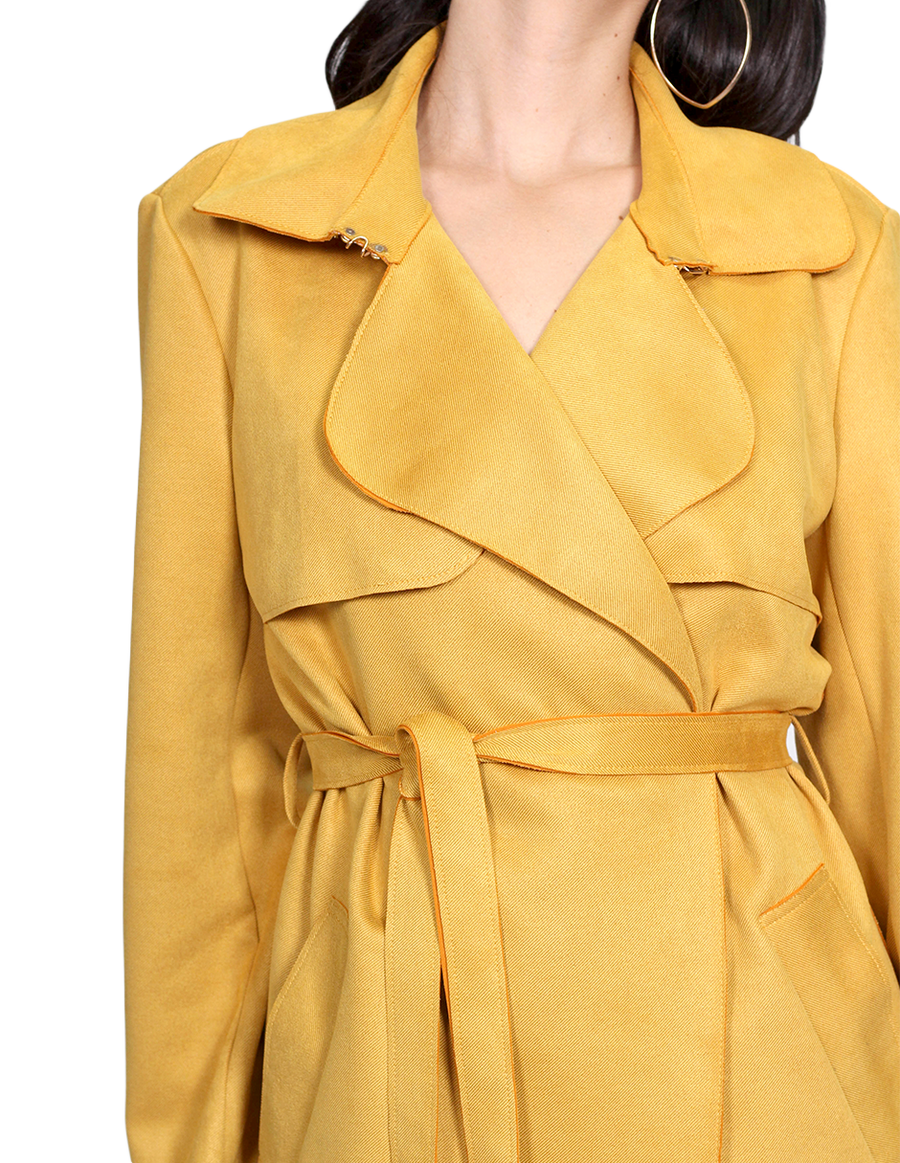 Abrigo clearance mostaza hombre