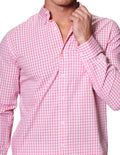 Camisas Hombre Bobois Moda Manga Larga Regular Fit B31222 Rosa