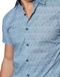Camisas Para Hombre Bobois Moda Casuales Manga Corta Estampada Algodón B31357 4