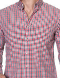 Camisas Para Hombre Bobois Casuales Moda Manga Larga B31203 Rojo Regular Fit