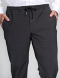 Pants Hombre Pantalon Jogger Vestir Minicuadro Gris G15304