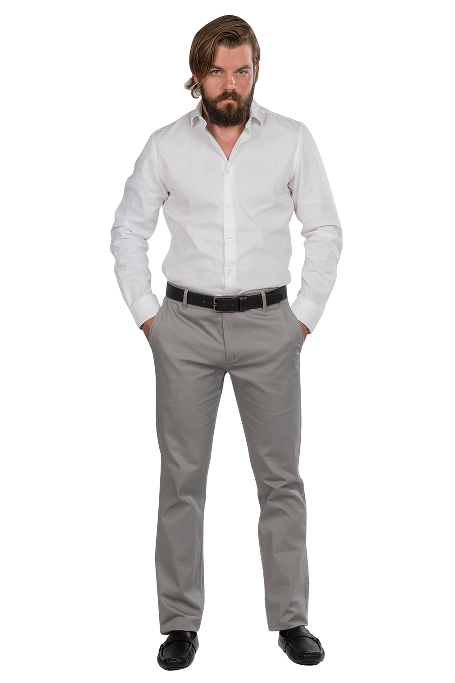 PANTALON VESTIR HOMBRE SATINADO GRIS GSATEN BOBOIS