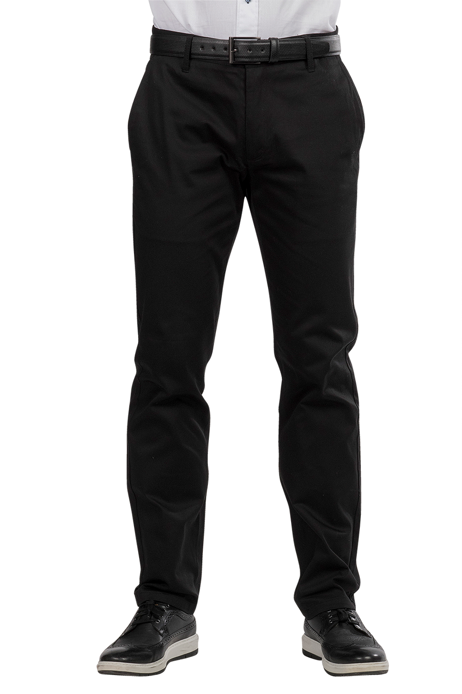 Pantalon negro moda discount hombre