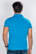 Playeras HOMBRE POLO BASICA MANGA CORTA AZUL APOLO